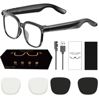 Gafas Inteligentes Multifuncionales con IA, Resistentes al Agua, Asistente de IA, Música Inalámbrica, Llamadas con Manos Libres, Cámara Integrada
