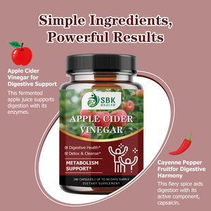 Manufacturer Custom Metabolism Support Capsules Fat Burning Apple Cider Vinegar ACV Capsules Support Detox and Cleanse - Product Image 5