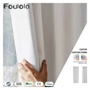 Factory Supply 100% Blackout Polyester Living Room Curtain Fabric