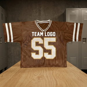 Camiseta Corta Oversize de Fútbol Americano de Malla de Poliéster Estampada con Diseño Gráfico, Estilo Urbano Personalizado de Alta Calidad, Protección UV - Product Image 1