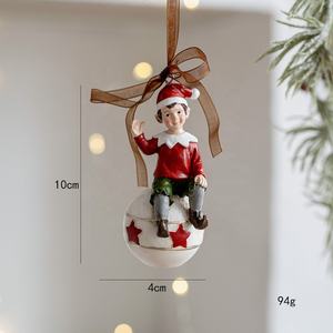 Haute Qualité Vintage Père Noël <span class=keywords><strong>Elfe</strong></span> Résine Ornements Suspendus Festif Décor À La Maison Arbre De Noël Pendentif Décorations De Noël - Product Image 6