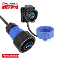 Conector de datos USB de plástico M24 para oficina e industria, calidad estable, popular