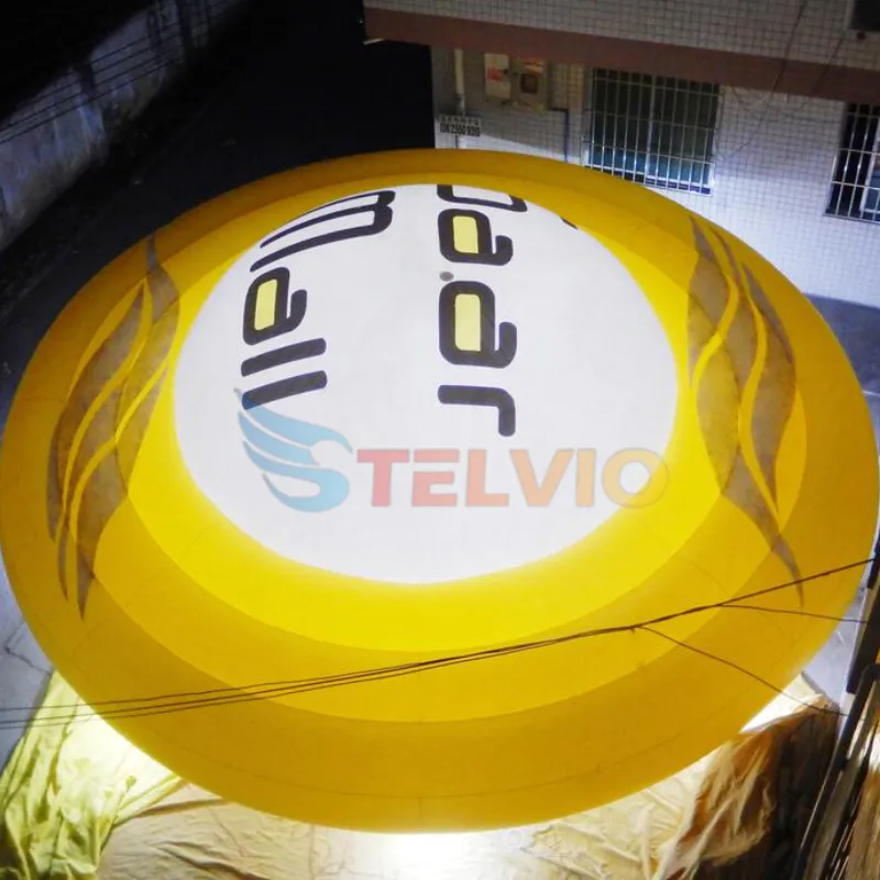 Soucoupe volante géante à lumière LED Disque gonflable OVNI pour la publicité
