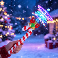 Baguette lumineuse LED en forme de canne à sucre et flocon de neige pour enfants, jouet rotatif lumineux de 14,5 pouces, testé ASTM F963, idéal pour les fêtes de Noël et d'anniversaire