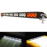 30W 60W 90W 120W 150W 180W 210W 240W 270W 300W Barre lumineuse LED double couleur simple rangée blanc ambre Spot Flood Combo Beam LED Work