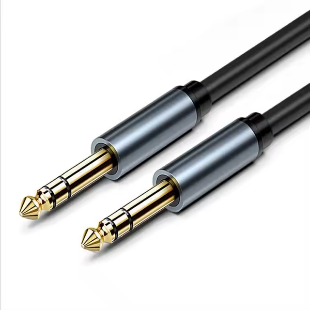High Quality Professional Low Noise Instrument Cable Male to Male 6.35mm TS Mono Oxygen Free Copper Guitar Audio Cable