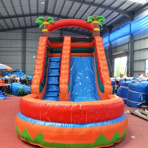 Juego de Fiesta infantil personalizado gran oferta toboganes de agua inflables patio trasero castillo hinchable salto hinchable tobogán con piscina - Product Image 1