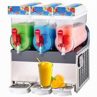 Machine commerciale de fabrication d'alcool glacé de haute qualité, fruits froids industriels, 3 bols, trois réservoirs, xrj 15lx3, 220v, thaïlande