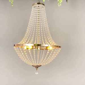 Candelabros de Lujo para Vestíbulo de Hotel, Modernos, Dorados, de Cristal, con Base de Acrílico, para Decoración de Salón, Mesa de Boda - Product Image 4