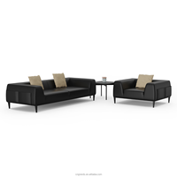 Ensemble de bureau exécutif moderne et contemporain en cuir, base métallique, plusieurs couleurs, utilisation hospitalière, mobilier commercial, design unique