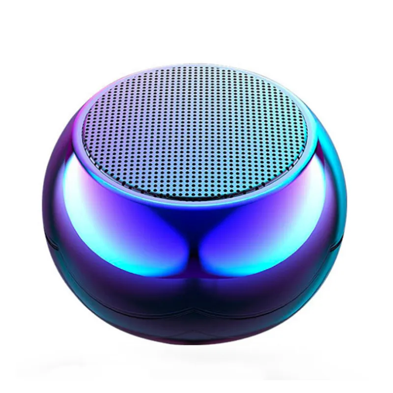 Altoparlanti wireless colorati 3d mini elettrolitica cannone rotondo in acciaio altoparlante supporto radio u disco subwoofer