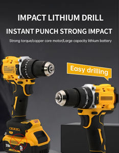 Bor Impak Tanpa Kabel DCD805 dengan Motor Brushless, Baterai Lithium, 2000RPM, Obeng Listrik 90n.<span class=keywords><strong>m</strong></span> - Product Image 6