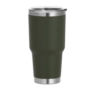 Custom Eco-Friendly 30Oz Powder Coated Double Walled Vacuum Insulated Stainless Steel Beer <b>Coffee</b> Travel Tumbler With Lid - Product Image 1