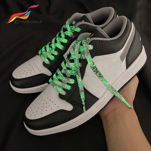 최신 발광 페이즐리 꽃무늬 색상 변하는 야광 신발끈 운동화용 - Product Image 4