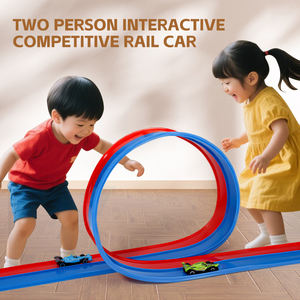 AJB bricolage 360 degrés boucle épissage piste plusieurs formes de pistes véhicule catapulte compétitif un clic catapulte Rail voiture piste jouets - Product Image 2