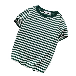 New Summer Stripedtwomen's Korean-Style Loose Student Shirtinstrendy Bottoming <b>Shirt</b> - Product Image 5