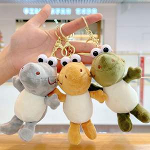 Porte-clés en forme de crocodile, humoristique et créatif, jouet en peluche doux avec yeux de tambour, poupées de dessin animé pour enfants, cadeaux - Product Image 2