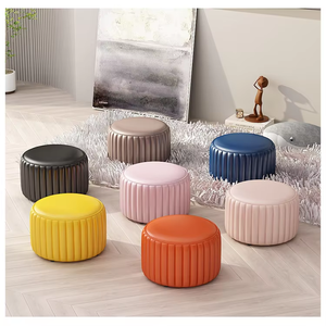 Taburete bajo de asiento suave de cuero pequeño, mesa de centro, PUF, sala de estar banco para el hogar para, esquina de lectura para habitación de <span class=keywords><strong>niños</strong></span> para cambiar zapatos - Product Image 1