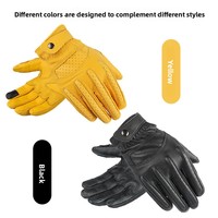 Gants de moto en cuir de mouton, doigts entiers, compatibles écran tactile, certifiés CE, antidérapants, course tout-terrain, fermeture à boucle, unisexe, OEM