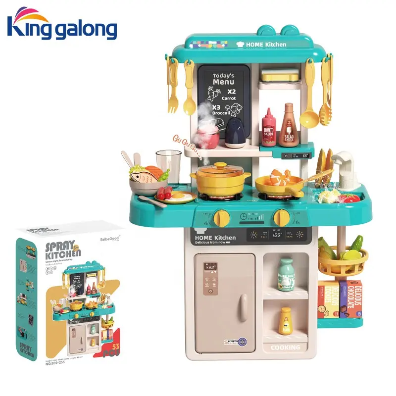 Set mainan dapur untuk anak, set permainan peran anak-anak, Dapur, ukuran besar 63 cm, untuk anak-anak