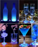 Sous-verres LED personnalisés multicolores étanches pour boissons et bouteilles d'alcool – Idéal pour clubs, fêtes, mariages et décoration de bar