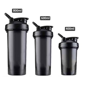 Bouteille de sport personnalisée 400ml 600ml 800ml, shaker à protéines en plastique avec logo personnalisé, gourde shaker sans BPA - Product Image 4