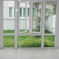 Ventanas Abatibles de PVC y UPVC, Resistentes al Viento y Ahorradoras de Energía, Doble Acristalamiento o Acristalamiento Simple, Hechas a Medida
