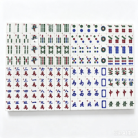Tuiles de Mahjong Taïwanaises Personnalisées en Acrylique Scintillant - Tuiles de Mahjong Originales Gravées Taïwanaises, Tuiles de Mahjong Pailletées