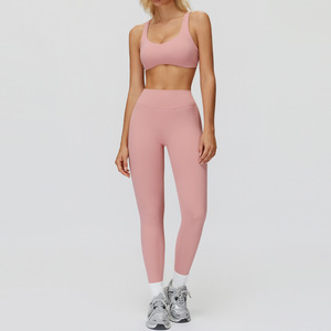 Ensemble de <span class=keywords><strong>yoga</strong></span> pour femmes, plusieurs tailles, <span class=keywords><strong>tenue</strong></span> de <span class=keywords><strong>yoga</strong></span> 2 pièces, femmes avec haute élasticité, gym, fitness, logo personnalisé, haute qualité - Product Image 6
