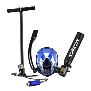 पोर्टेबल मिनी एल्यूमीनियम पूर्ण चेहरे स्नॉर्कल मास्क उच्च दबाव स्कूबा डाइविंग उपकरण ऑक्सीजन का उपयोग - Product Image 1