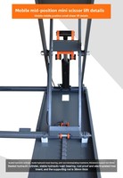 Plateforme élévatrice à ciseaux hydraulique mobile Delishi pour voitures/berlines, capacité de 4 tonnes, hauteur de levage de 12 mètres, atelier de réparation automobile