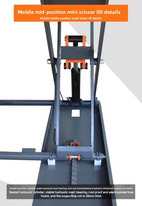 Mini-élévateur à ciseaux mobile <span class=keywords><strong>Delishi</strong></span> pour voitures/berlines, capacité de 4 tonnes, hauteur de levage de 12 mètres, équipement d'atelier de réparation automobile - Product Image 4