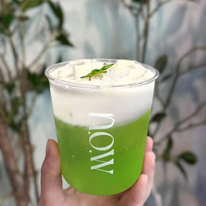 カスタム印刷ロゴ12 /16 /24 oz冷たい飲み物テイクアウト透明プラスチック使い捨て丸底U字型カップアイスコーヒー用 - Product Image 1