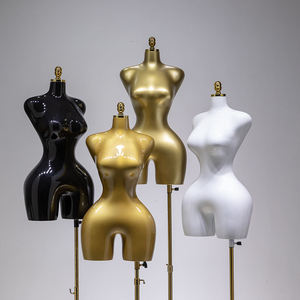 <span class=keywords><strong>Mannequin</strong></span> buste <span class=keywords><strong>femme</strong></span> grande taille style européen et américain, doré, en <span class=keywords><strong>plastique</strong></span>, pour présentation - Product Image 5