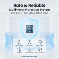Cargador de Viaje Multi-PD QC de 3 Puertos y 65W, 2 Puertos PD Tipo-C, 1 Puerto USB-A, Compacto, Blanco, Enchufe Estándar Europeo, Cargador Portátil para Portátil, Venta al Por Mayor