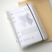 Diseño personalizado 6 anillos diario encuadernado de hojas sueltas Cuadernos de tapa dura planificador con cubierta de PVC transparente