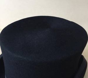Vente en gros <span class=keywords><strong>de</strong></span> chapeaux hauts en feutre <span class=keywords><strong>de</strong></span> laine noire rigide en noir Hauteur 17cm - Product Image 4