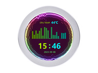 Monitor USB AIO layar LCD CPU, layar pendingin/layar tampilan untuk PC / Desktop RGB layar sekitar, dengan spektrum musik