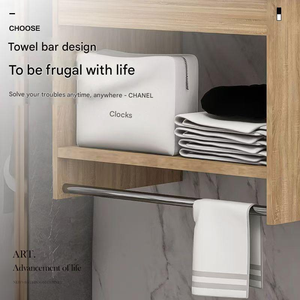 Mobile <span class=keywords><strong>Bagno</strong></span> <span class=keywords><strong>in</strong></span> <span class=keywords><strong>Legno</strong></span> Massello con Lavabo Rettangolare <span class=keywords><strong>in</strong></span> Ceramica, Design <span class=keywords><strong>Moderno</strong></span> Sospeso a Parete per <span class=keywords><strong>Bagno</strong></span> di Fattoria, Appartamento, Hotel - Product Image 3