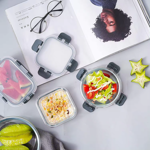 Boîtes de conservation en verre borosilicate, boîtes à lunch bento sans BPA, ensemble de récipients en verre pour la préparation des repas avec couvercles - Product Image 5