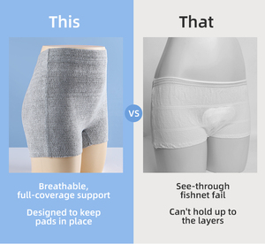 Culottes jetables pour femmes, en maille tricotée sans couture, extensibles, post-partum, <span class=keywords><strong>maternité</strong></span>, post-chirurgie, élastiques - Product Image 4