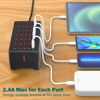 Station de charge USB EONLINE 15 20 25 30 ports 150W, charge rapide universelle pour téléphone portable, compatible iPhone, iPad, Samsung, Huawei, Xiaomi