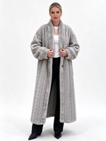 Manteau long élégant en fausse fourrure à motifs pour femme Zeyu – Veste d'extérieur tendance en fourrure synthétique – Manteau d'hiver élégant en fausse fourrure écologique