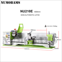 NUMOBAMS NU210E-600 1100W Mini tour CNC pour métaux avec filetage automatique gauche et droit