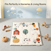 Tapis d'éveil réversible en velours pour bébé, motif pois gris, éducatif, pour le temps sur le ventre et l'éveil, 0-24 mois, décoration de chambre d'enfant