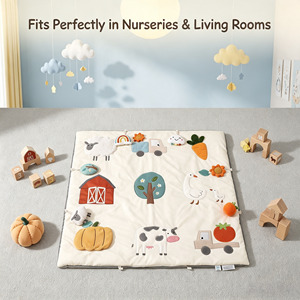 <span class=keywords><strong>Tapis</strong></span> d'éveil réversible en velours pour bébé, motif pois gris, éducatif, pour le temps sur le ventre et l'éveil, 0-24 mois, décoration <span class=keywords><strong>de</strong></span> chambre d'enfant - Product Image 4