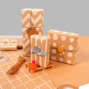 กระดาษบรรจุภัณฑ์คราฟท์ขนาด43*300ซม. ม้วนกระดาษห่อของขวัญแบบสั่งทำหรูหรา - Product Image 5