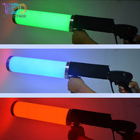 Pistola de CO2 WEDOSTAGE con Control Manual LED, Alcance de Pulverización de 6-8 Metros, Batería AAA, Cañón de Confeti Multicolor para Fiestas y Eventos