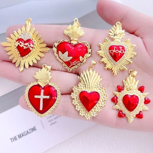 Perhiasan keagamaan perawan Mary jimat liontin Guadalupe Yesus Kristen kudus perhiasan liontin Aksesori grosir - Product Image 4