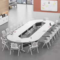 Table de bureau pliable à cadre en acier simple et mobile Table de formation Table de bureau avec roues